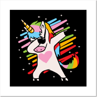 Dabbing Unicorn Dab Gift Posters and Art